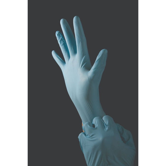 NITRILE GLOVES BLUE NONPOWDERED MEDIUM 100PCS*10PKT/BOX