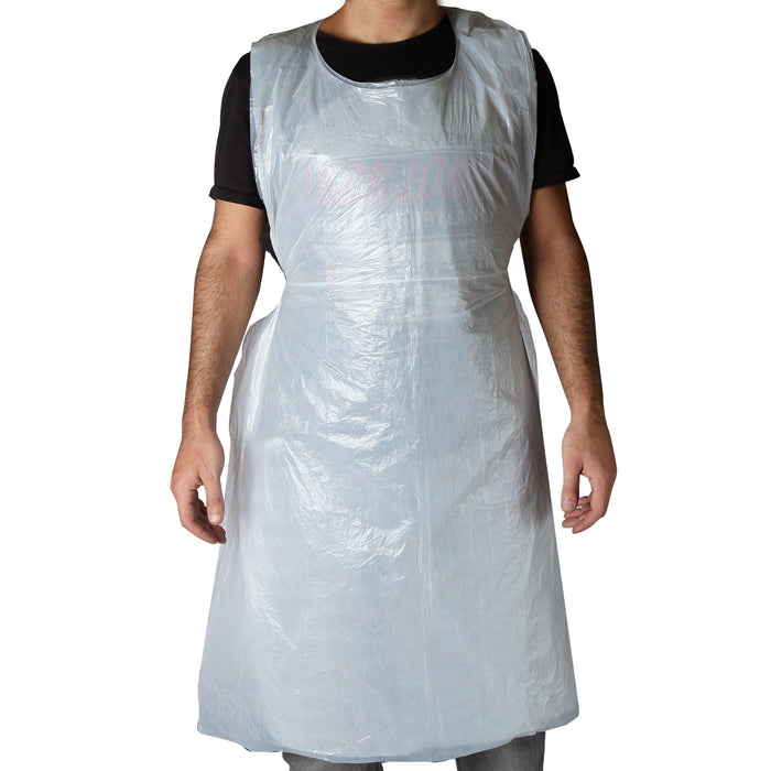 APRONS DISPOSABLE WHITE 100PCS*10PKT/BOX