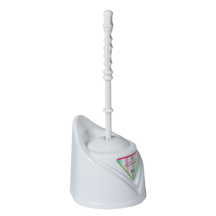 TOILET BRUSH & BASE PLASTIC WHITE ADVANCE