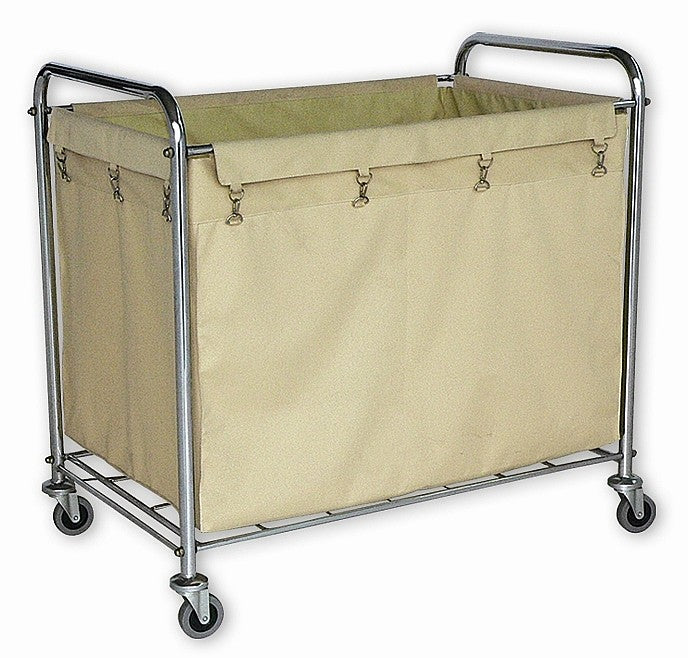 RECTANGULAR LAUNDRY TROLLEY - STAINLESS - LINEN