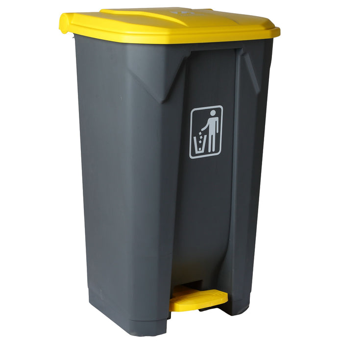 WASTE CONTAINER PLASTIC PEDAL GREY & YELLOW ADVANCE